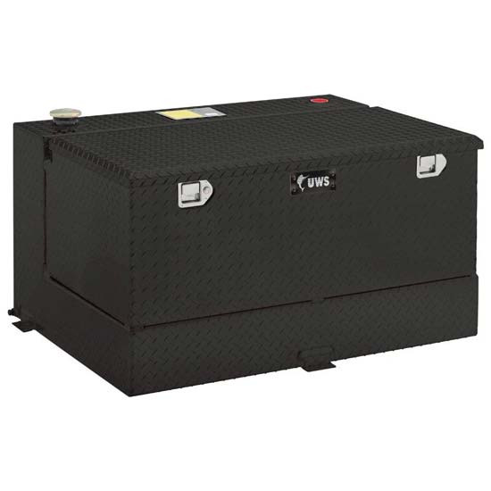 Gloss Black Diamond Plate Aluminum 85 Gallon Transfer Tank