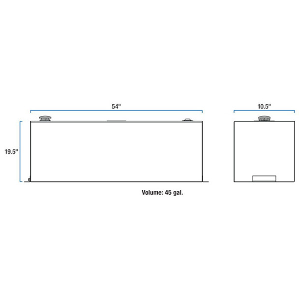 White Smooth Steel 45 Gallon Rectangle Transfer Tank