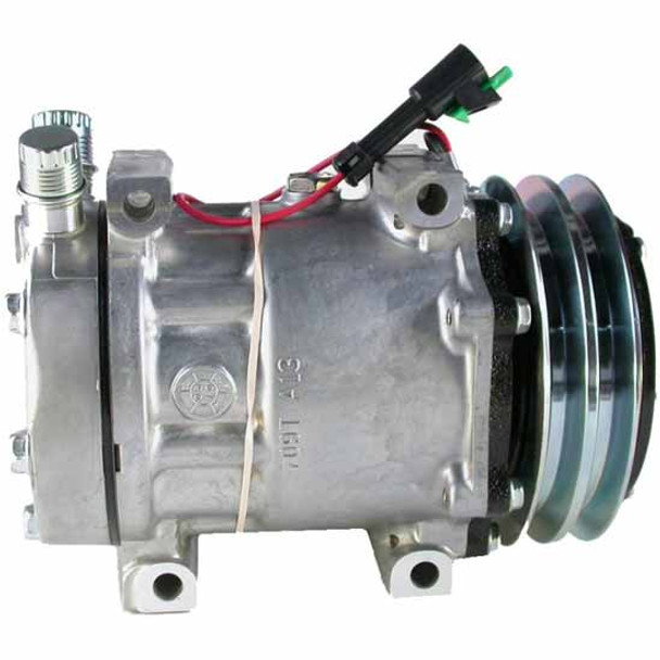 BESTfit Sanden 4626 AC Compressor With 132MM 2 Groove Clutch, Two 1/2 Inch Belts