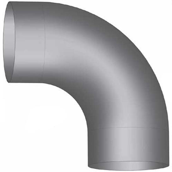 BESTfit 7 Inch Diameter X 11.5 Inch Aluminized Steel 90 Degree Tangent Cut Elbow