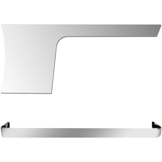 4 Inch Stainless Steel Blank 1 Piece Cab-Cowl & Sleeper Panels W/ Wrap For 2009-2011 Peterbilt 389 Non-Urea W/ 36/44 Inch Sleeper