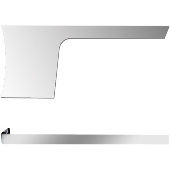 4 Inch Stainless Steel Blank 1 Piece Cab-Cowl & Sleeper Panels For Peterbilt 389 Non-Urea Glider W/ 70/78 Inch Sleeper W/O DPF