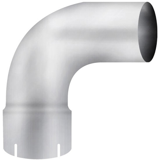 BESTfit Chrome 5 Inch Exhaust Elbow, Long 90 Degree W/ 15 Inch Legs, 5 Inch ID-OD Ends