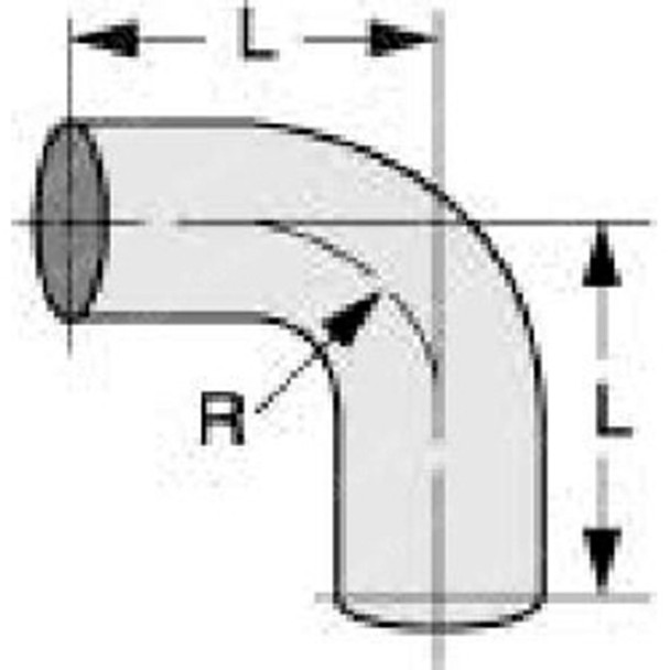 5 OD X 15 Inch 90 Degree Chrome Steel Exhaust Elbow by BESTfit
