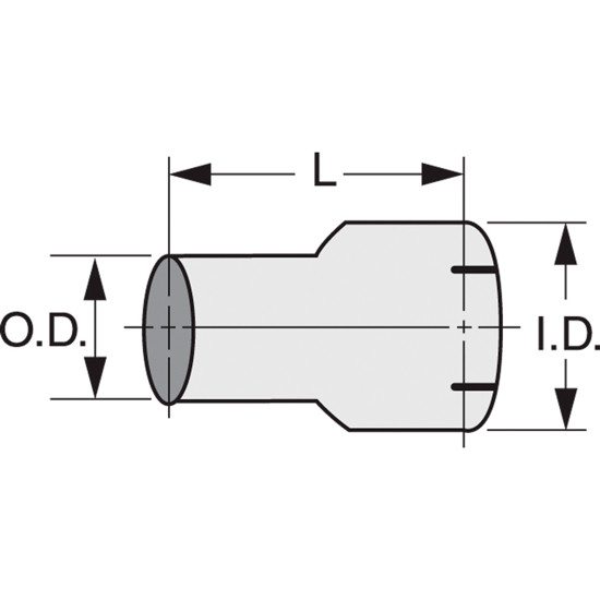BESTfit 5 OD X 4 ID X 8 Inch Aluminized Exhaust Adapter Reducer- 37-5040