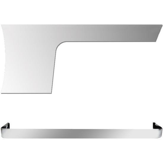 4 Inch SS Blank 1 Piece Cab-Cowl & Sleeper Panels W/ Wrap For Peterbilt 389 Non-Urea W/ 36/44 Inch Sleeper & CAT Engine