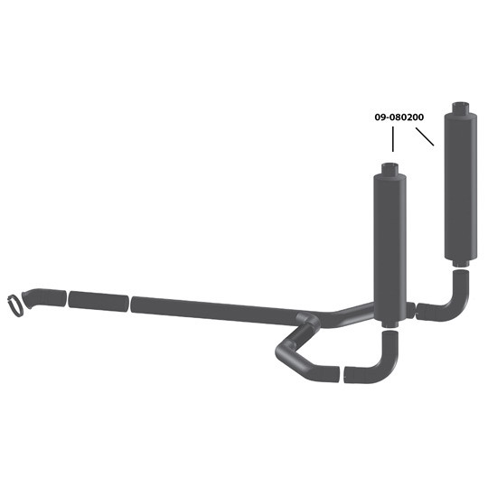 BESTfit 10 Inch Diameter High Flow Muffler Type 1 51 Inch OAL