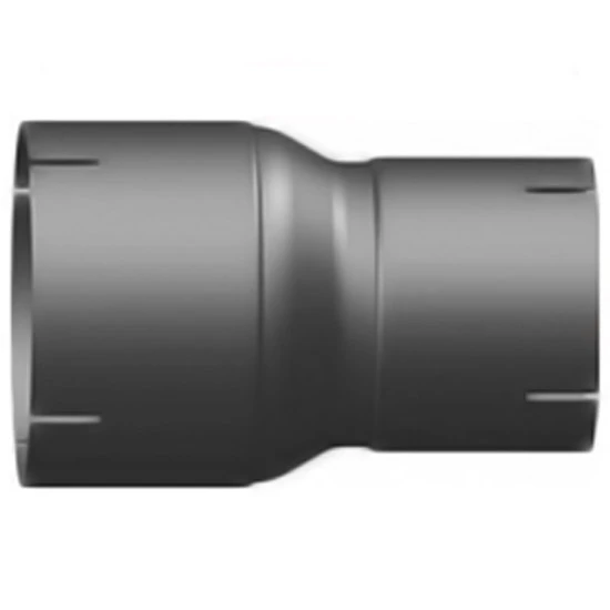 Chrome Exhaust Adapter 5 ID X 4 ID X 8 Inch