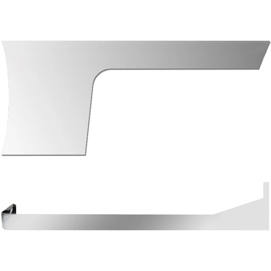 4 Inch Stainless Steel Blank 1 Piece Cab-Cowl & Sleeper Panels W/ Wrap For Peterbilt 389 Non-Urea Glider W/ 48/54 Inch Sleeper