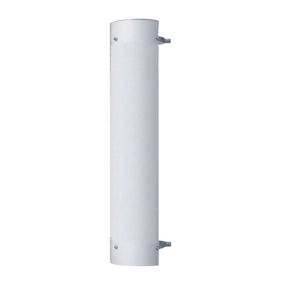 Stainless Steel Exhaust Shield Plain 48 Inch x 8 Inch 180 Degree