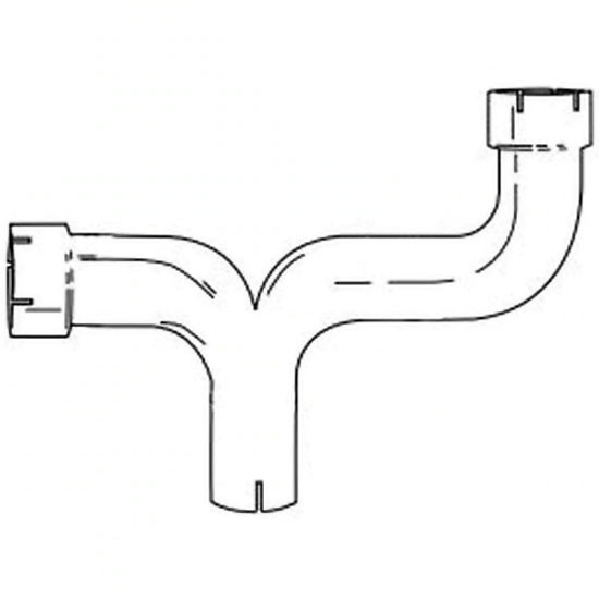 5 Inch 16G Aluminized Steel Y-Pipe For 5, 6, 7 Inch Stack Kits W