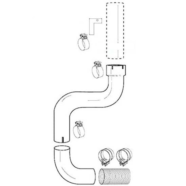 7 Inch Powerflow Diesel Pickup Big Rig Style Single Stack Kit W/ 5 Inch Inlet 7 Inch Powerflow Diesel Pickup Big Rig Style Single Stack Kit W/ 5 Inch Inlet