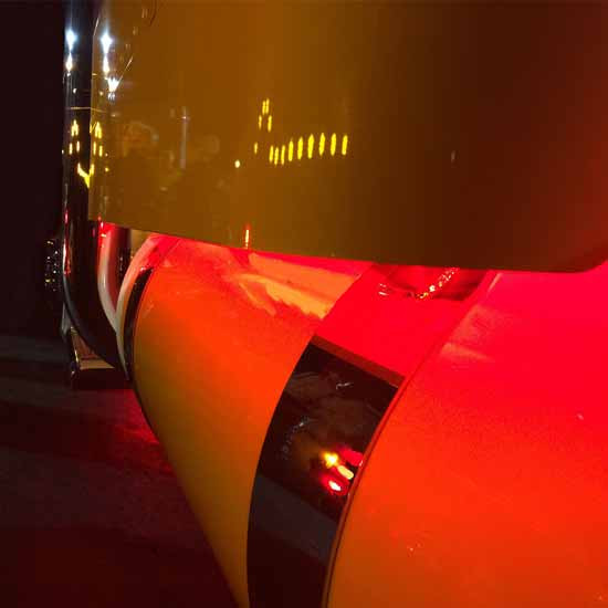 GLO Panel Kit W/ 44 3/4 Inch Amber Bulkhead Lights With Clear Lens And Harness For Peterbilt W/ 48 Inch Sleeper