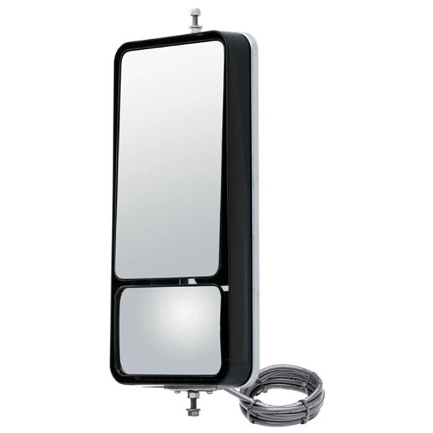 Stainless Steel Motorized Dual Vision Heated, Lighted West Coast Mirror