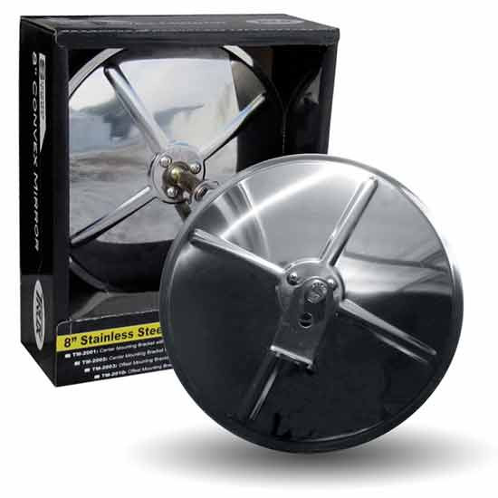 8-inch Convex Mirror with Center Mounting Bracket