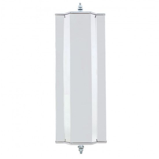 6 X 16 Inch Stainless Steel West Coast Style Mirror With Convex Lower Mirror