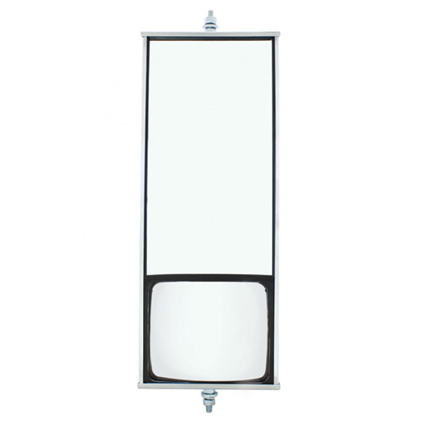 6 X 16 Inch Stainless Steel West Coast Style Mirror With Convex Lower Mirror