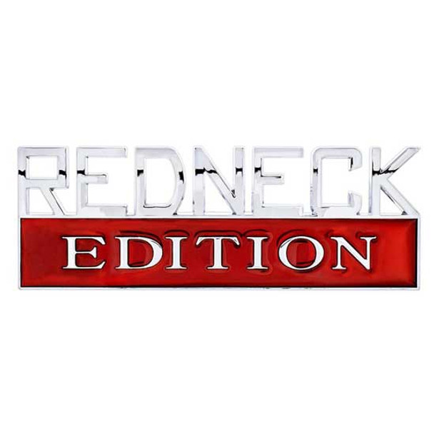 4.9375 X 1.75 Inch Chrome-Plated Plastic Redneck Edition Accent Emblem