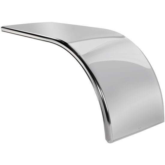 TPHD 54 Inch Smooth Aluminum Flanged Half Fender - Pair