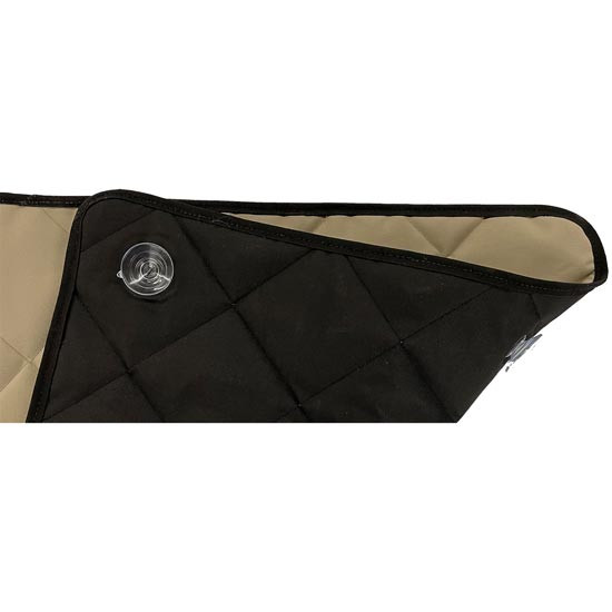 Robert James 4 PC Zeneclipse Blackout Front Window Covers - Black / Khaki For Peterbilt 387 1999 - 2010