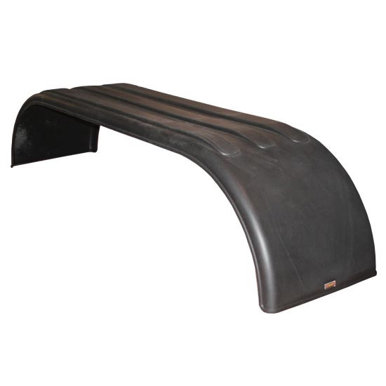 133 Inch Black Poly Full Fender W/ Rolled Edge