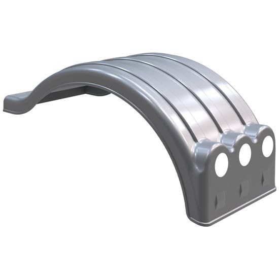 Minimizer MIN1354LPL Double Deuce Liquid Platium Poly Tandem Axle Fender W/ Light Box