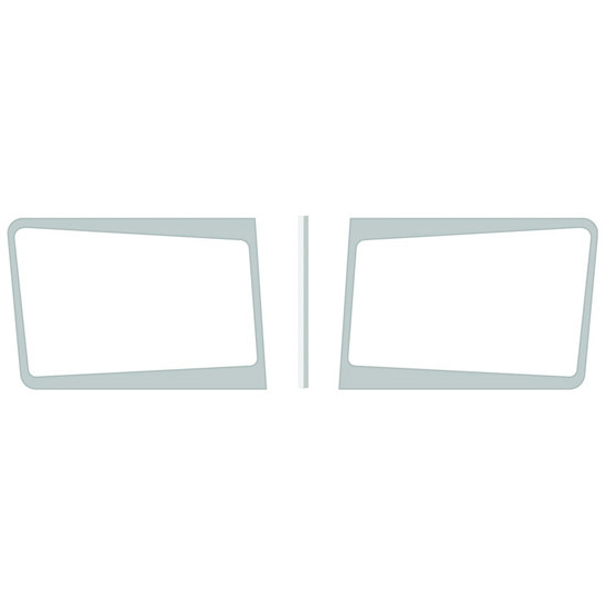 Stainless Steel Windshield Trim For Peterbilt 300 Series (3 Piece)