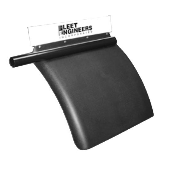 24 Inch Black Poly Quarter Fenders With Low Mount Brackets For Freightliner - Pair