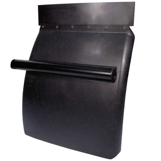 24 Inch Poly Quarter Fenders W/ Tube Style Mounting Arms, Clamps & Mud Flaps By TPHD