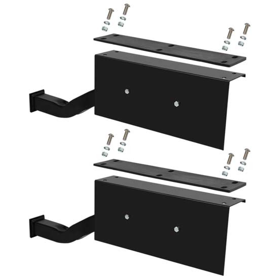 Hogebuilt Black Steel Rear Fender Brackets For Half Fenders 4 State Trucks