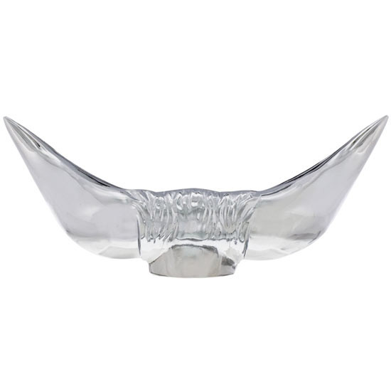 Texas Longhorn Bull Horn Truck Hood Ornament Chrome