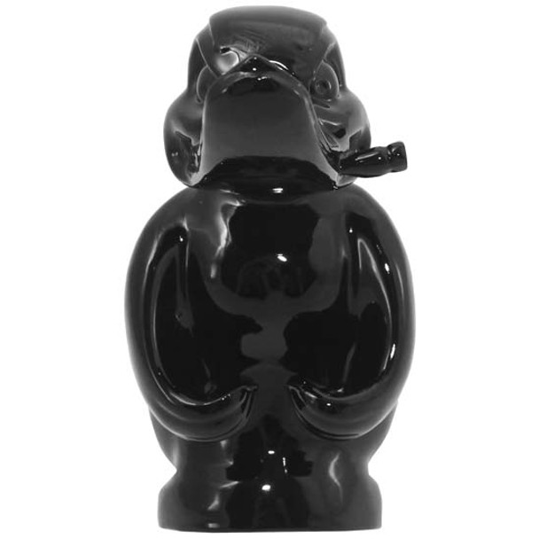 Black Angry Rubber Duck Death Proof Hood Ornament W/ Cigar