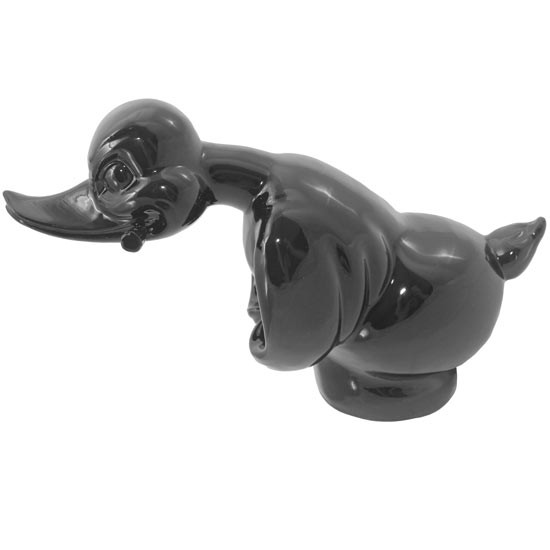 Black Angry Convoy Duck Death Proof Hood Ornament W/ Cigar