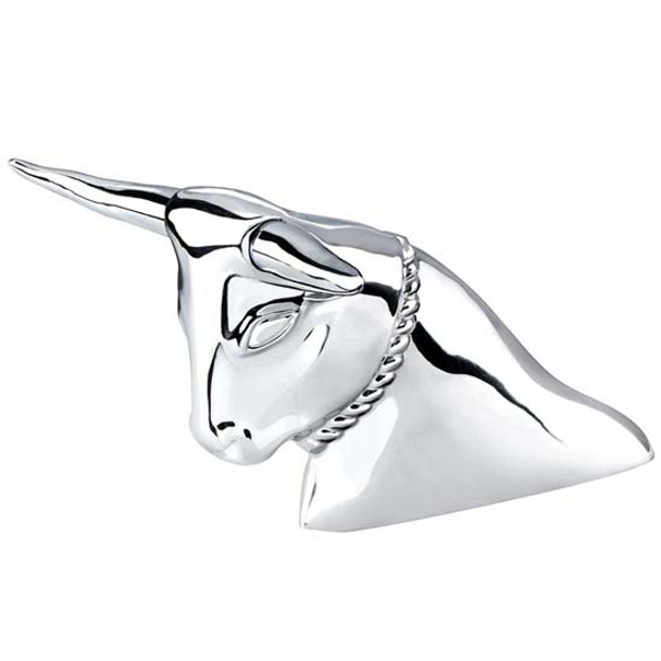 Long Horn Bull Hood Ornament Chrome Long Horn Bull Hood Ornament Chrome