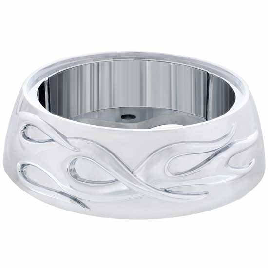 Chrome Flame Steering Wheel Horn Button Bezel