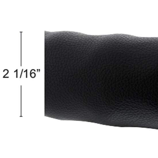 20 Inch Black Leather Steering Wheel Cover