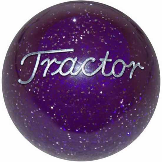2.125 Inch Purple Glitter Engraved Tractor Brake Knob For Threaded Dash Air Brake Valve