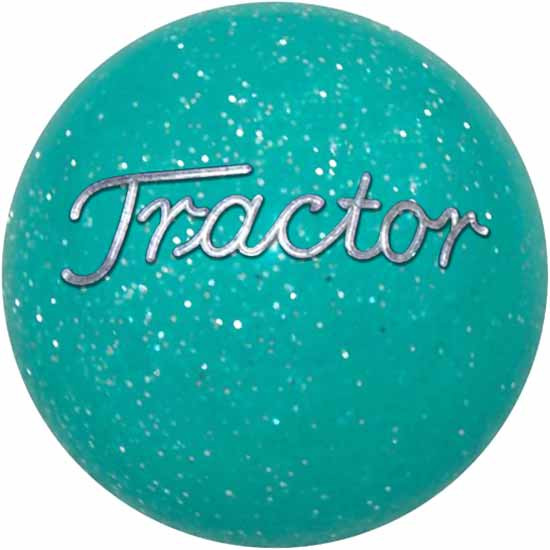 2.125 Inch Teal Glitter Engraved Tractor Brake Knob For Threaded Dash Air Brake Valve
