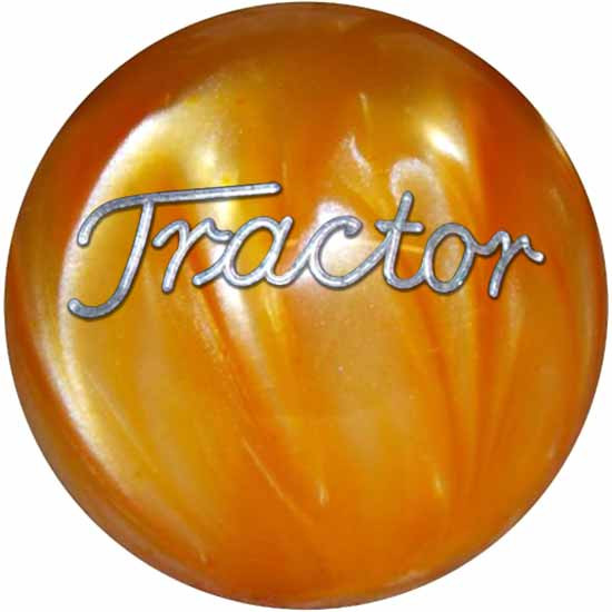 2.125 Inch Pearl Amber Engraved Tractor Brake Knob For Threaded Dash