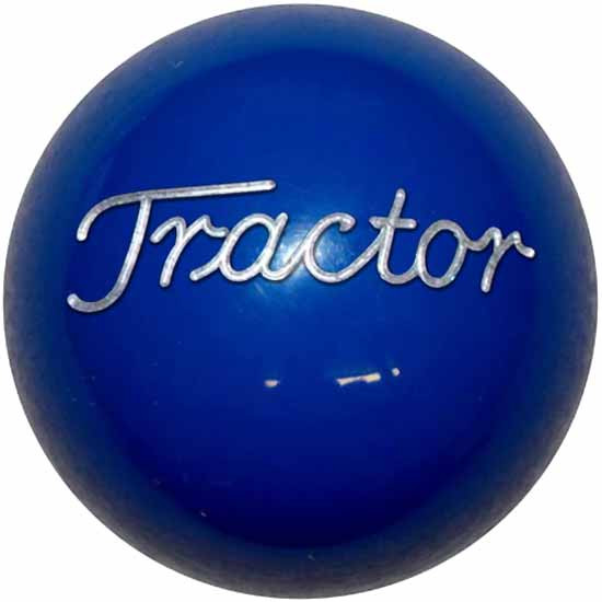 2.125 Inch Solid Dark Blue Engraved Tractor Brake Knob- Threaded
