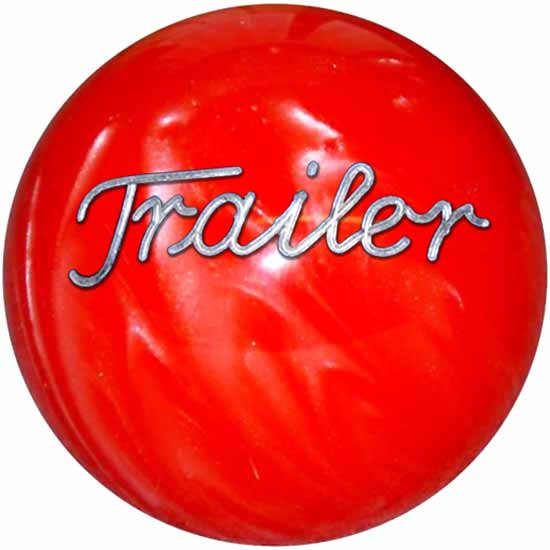 2.125 Inch Pearl Orange Engraved Trailer Brake Knob For Threaded Dash Air Brake Valve