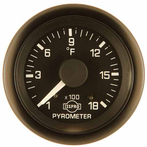Isspro 21/16 Inch Pyrometer Kit 1001800F W/ Amp Box, Black Bezel