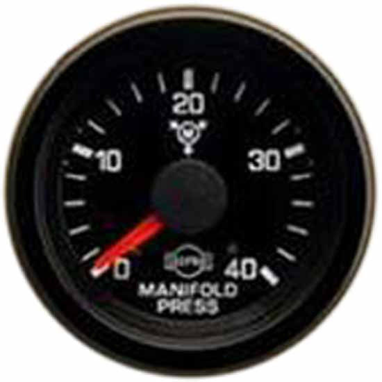 Isspro 2-1/16 Inch Mechanical Manifold Pressure Gauge 0-15 PSI W/ Black Bezel, Black Face, Red Pointer, White Back Light