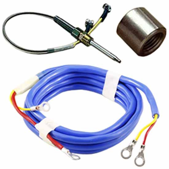 Isspro 3 Inch Pyrometer Kit 0-1800F W/ Satin Chrome Bezel, Black Face, Red Pointer, Color-Coded Dial, 14 Ft. Wiring