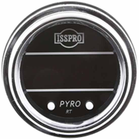 Isspro 2-1/16 Inch Black Digital Pyrometer 0-2100F W/ Black Face, Chrome Bezel
