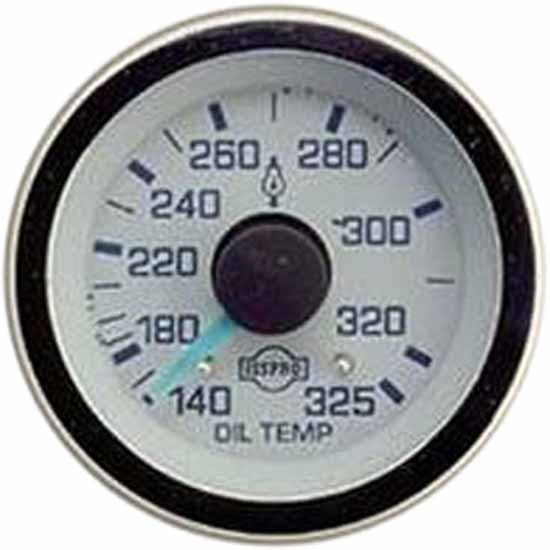 Isspro 2-1/16 Inch Mechanical Water Temperature Gauge 140-352F W/ 144 Inch Capillary, White Face, Blue Pointer