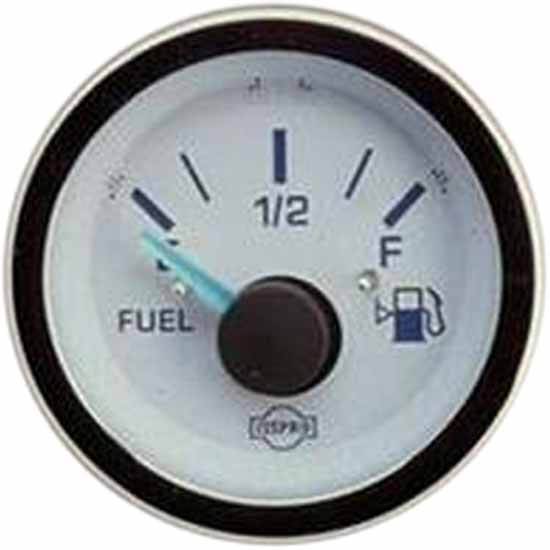 Isspro 2-1/16 Inch Fuel Level Gauge 240-33 Ohms W/ White Face, Blue Pointer
