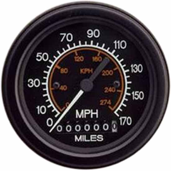 Isspro 3.375 Inch Programmable Electric Speedometer 0-170 MPH W/ Odometer, Black Bezel