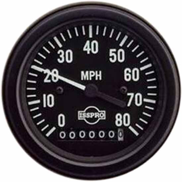 Isspro 3.375 Inch Black Electric Speedometer 0-80 MPH W/ Odometer - Programmable Isspro 3.375 Inch Black Electric Speedometer 0-80 MPH W/ Odometer - Programmable