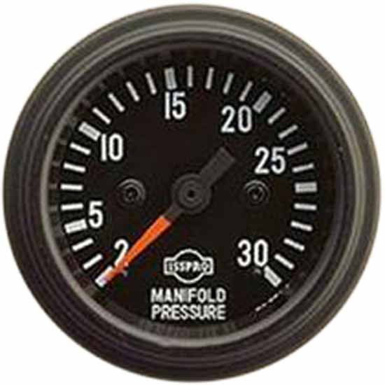 Isspro 2-1/16 Inch Mechanical Manifold Pressure Gauge 2-30 PSI W/ Black Face, Red Pointer, Black Bezel